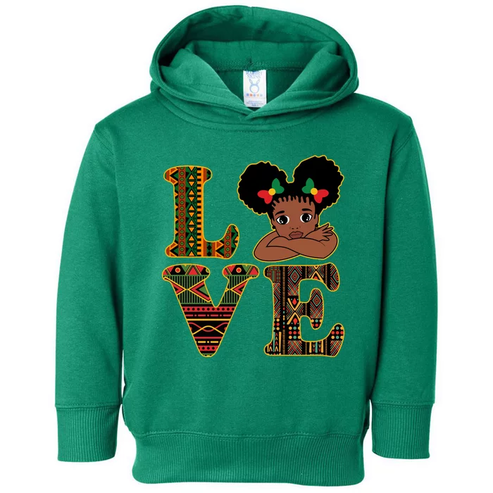 Love Black History Month Cute Pride Toddler Hoodie