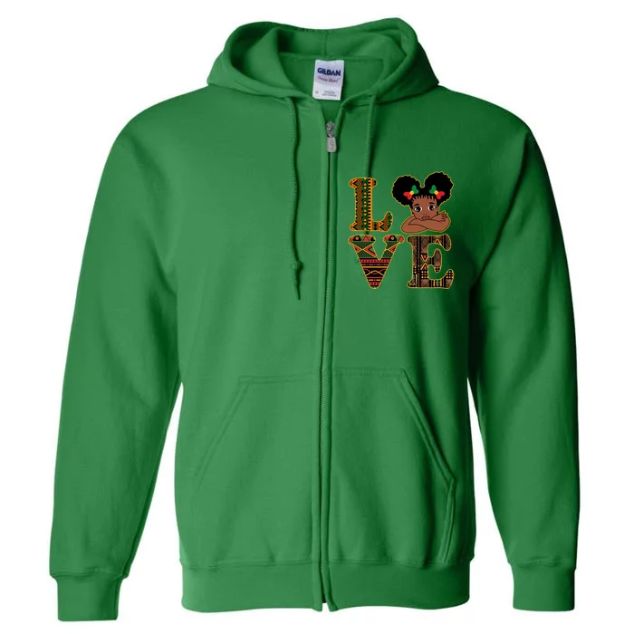 Love Black History Month Cute Pride Full Zip Hoodie