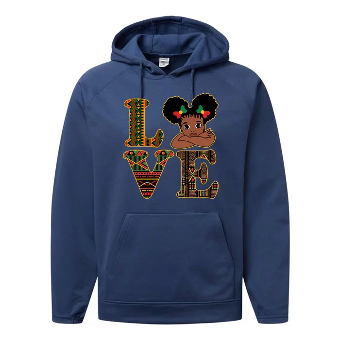 Love Black History Month Cute Pride Performance Fleece Hoodie