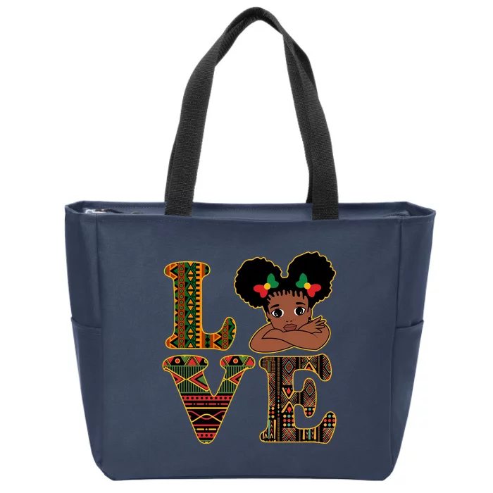 Love Black History Month Cute Pride Zip Tote Bag