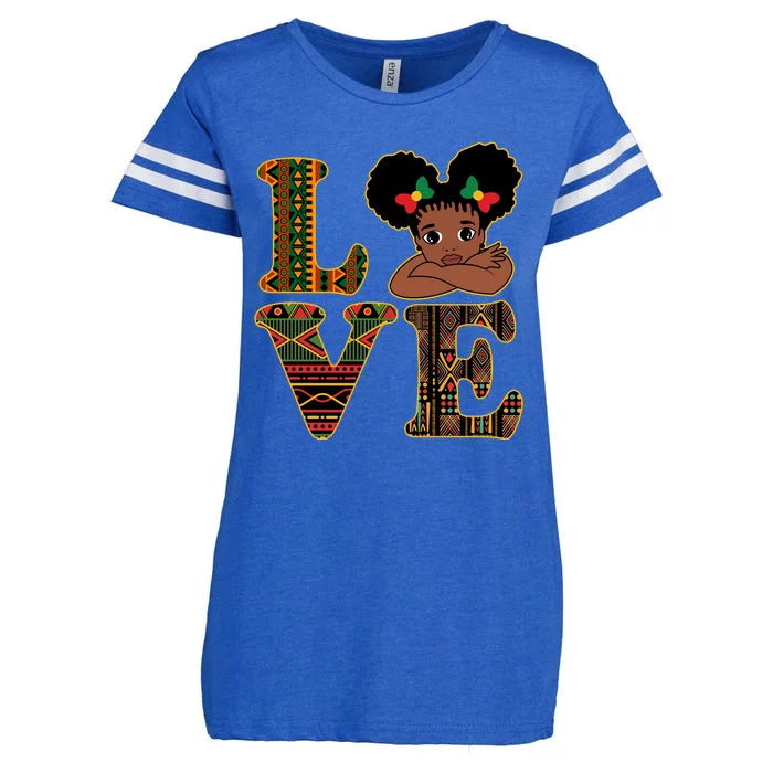 Love Black History Month Cute Pride Enza Ladies Jersey Football T-Shirt