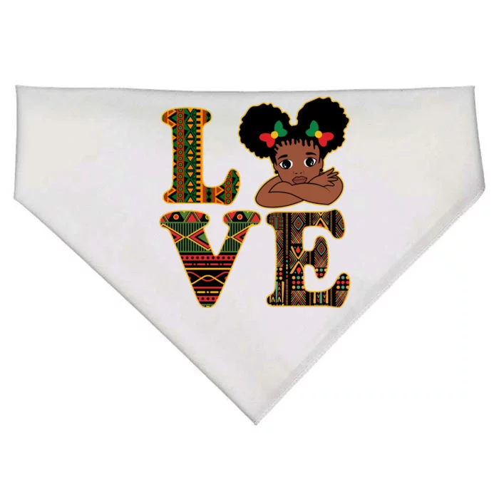 Love Black History Month Cute Pride USA-Made Doggie Bandana