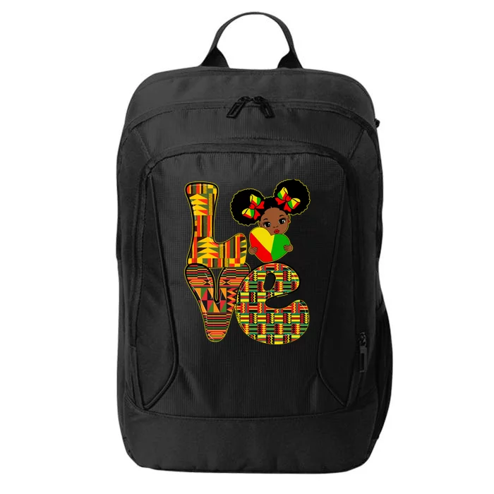 Love Black History Month Juneteenth Strong African Gift City Backpack