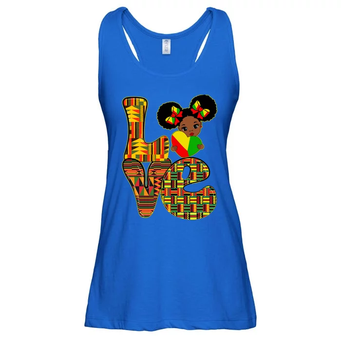 Love Black History Month Juneteenth Strong African Gift Ladies Essential Flowy Tank