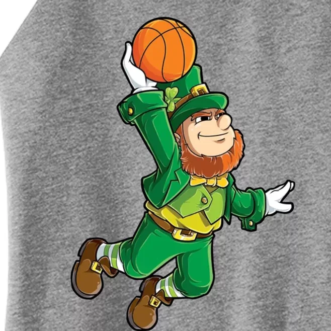 Leprechaun Basketball Happy St Patricks Day Adults Cute Gift Women’s Perfect Tri Rocker Tank