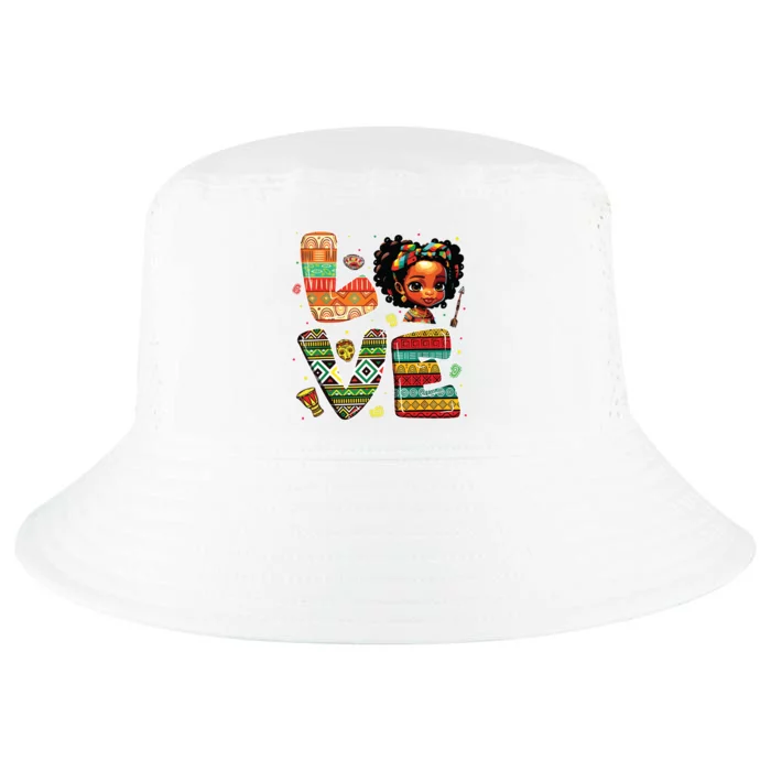 Love Black History Month Strong African Girl Cool Comfort Performance Bucket Hat