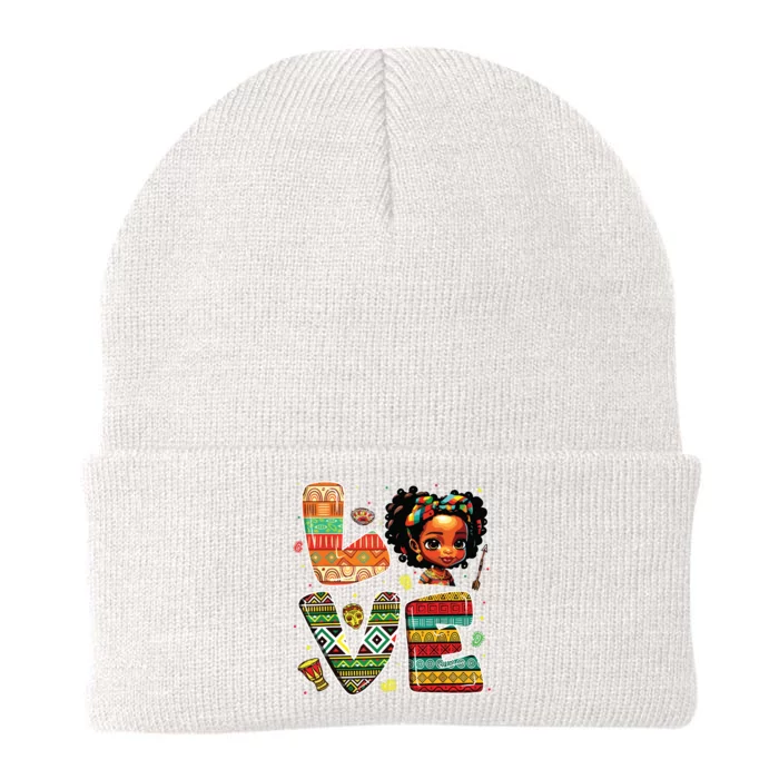 Love Black History Month Strong African Girl Knit Cap Winter Beanie