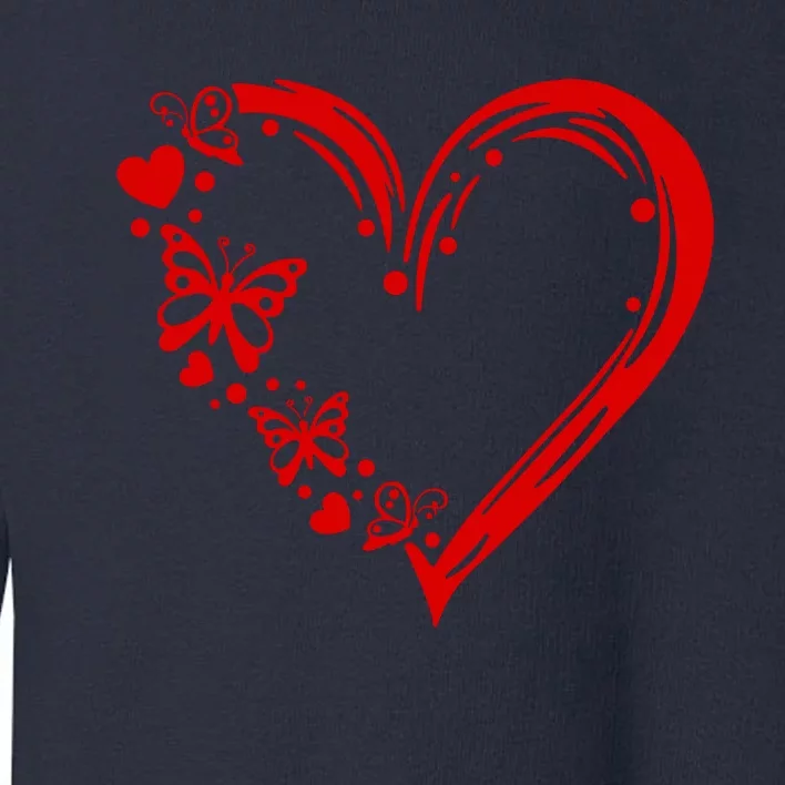 Love Butterfly Heart Toddler Sweatshirt