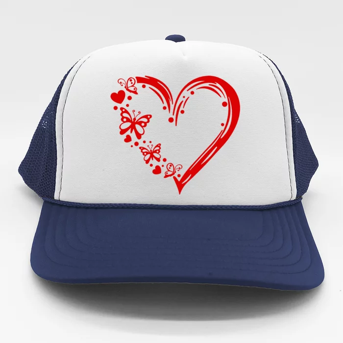 Love Butterfly Heart Trucker Hat