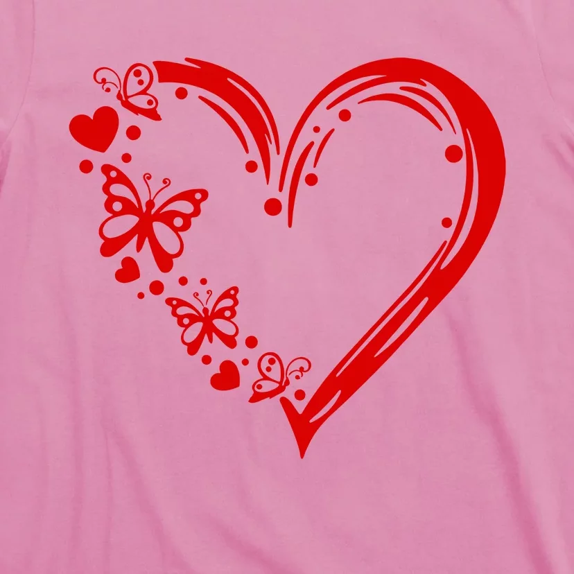 Love Butterfly Heart T-Shirt