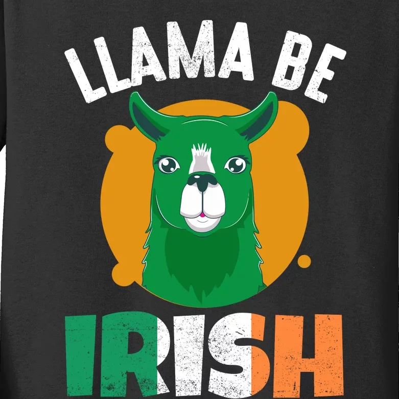 Llama Be Irish Kids Long Sleeve Shirt