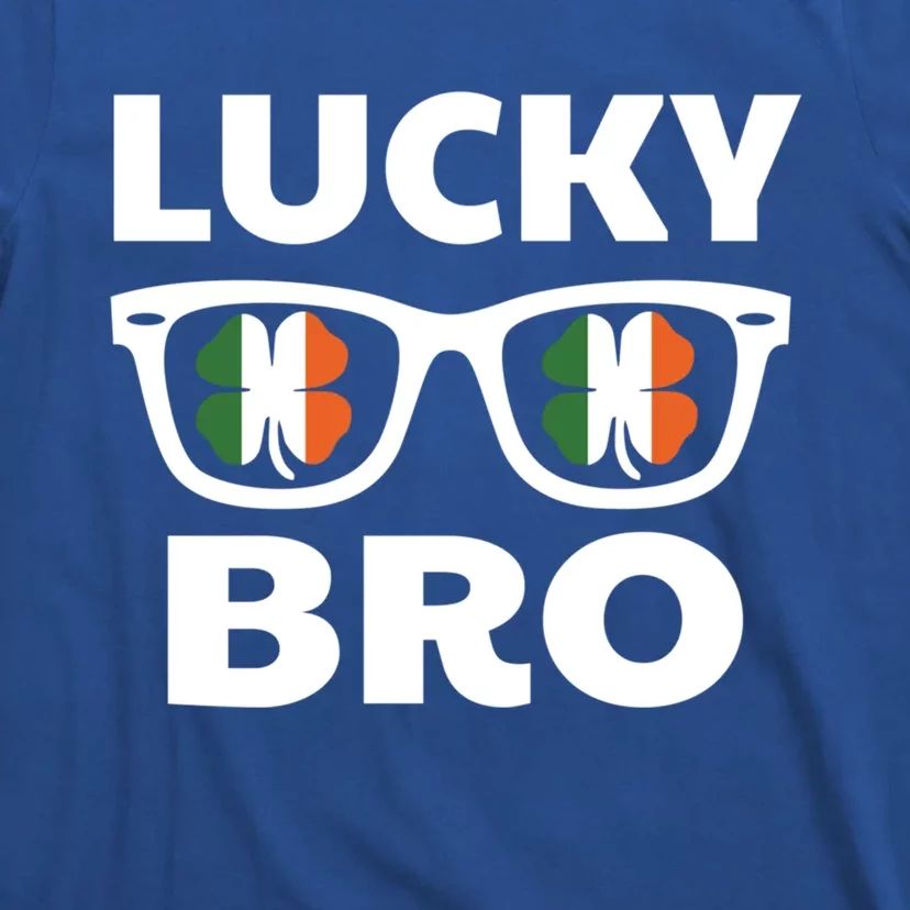 Lucky Bro Ireland Flag Sunglasses Irish St Patrick Day Gift T-Shirt