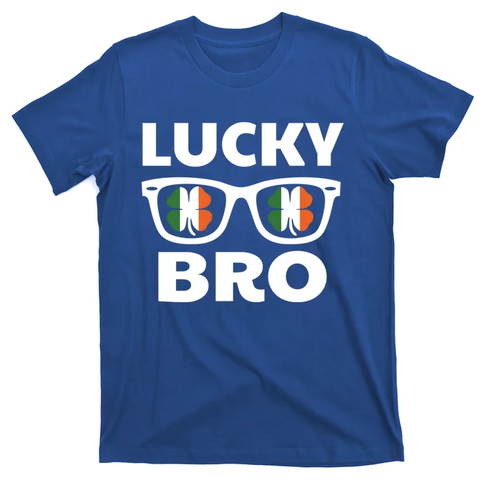 Lucky Bro Ireland Flag Sunglasses Irish St Patrick Day Gift T-Shirt