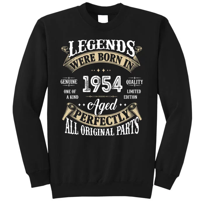 Legend Born In 1954 Aged Birthday Vintage Tall Sweatshirt