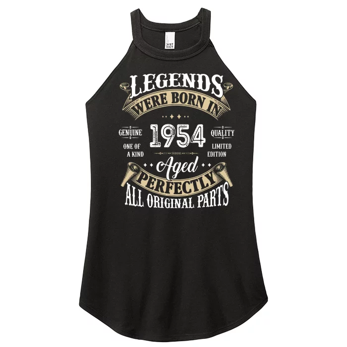 Legend Born In 1954 Aged Birthday Vintage Women’s Perfect Tri Rocker Tank