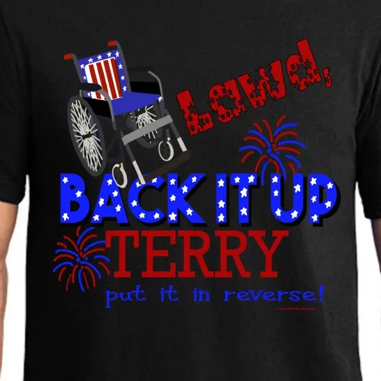 Lawd Back It Up Terry Put It In Reverse 4th July Birthday Cute Gift Pajama Set