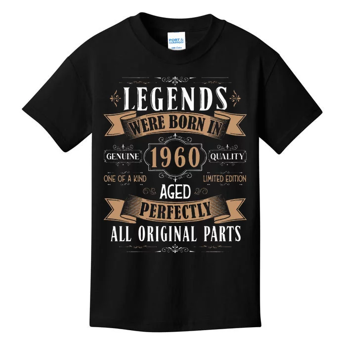 Legends Born In 1960 64th Birthday 64 Years Old Bday Kids T-Shirt