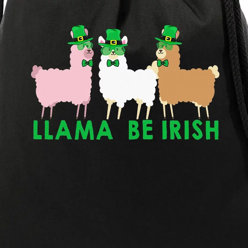 Llama Be Irish Costume Funny St. Patrick's Day Leprechaun Drawstring Bag