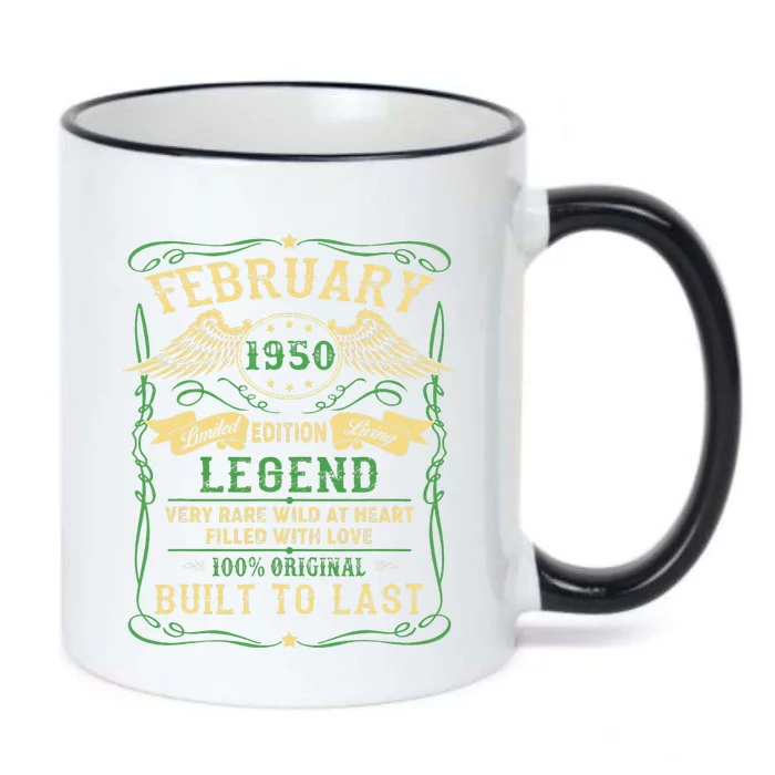 Legend Born In FEBRUARY 1950 73th Birthday Gift Black Color Changing Mug