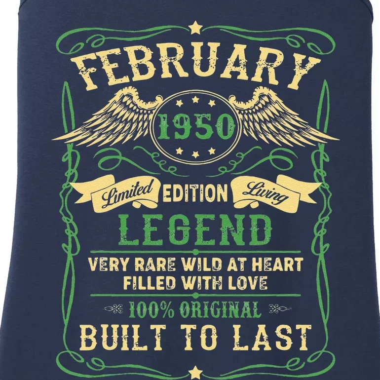 Legend Born In FEBRUARY 1950 73th Birthday Gift Ladies Essential Tank