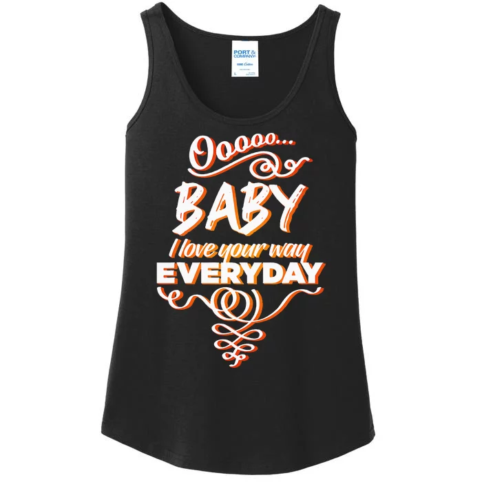 Lyriclyfe Baby I Love Your Way By Peter Frampton Ladies Essential Tank