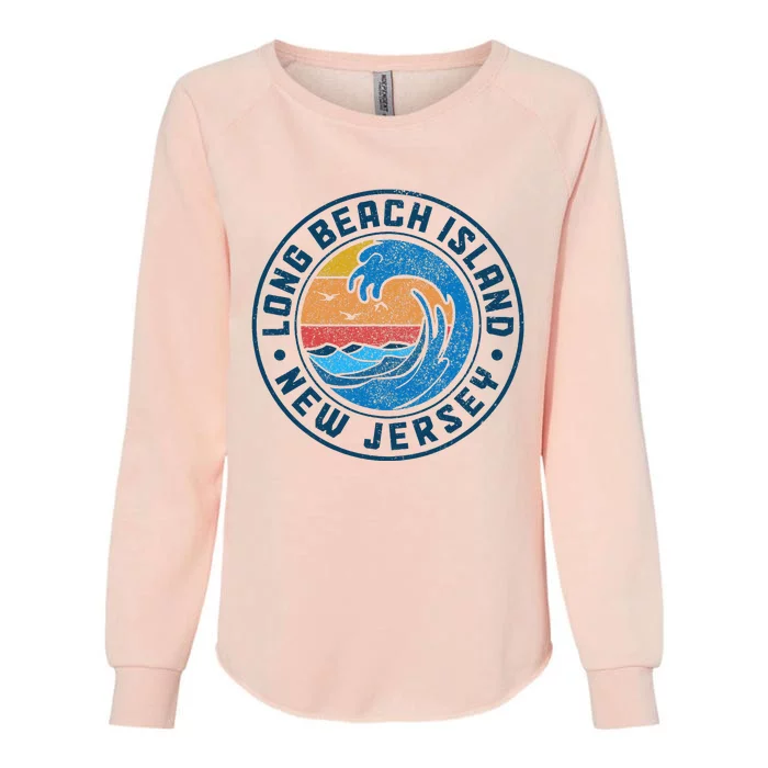 Long Beach Island New Jersey Lbi Vintage Womens California Wash Sweatshirt