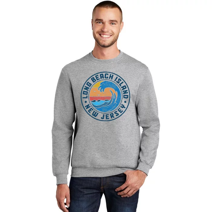 Long Beach Island New Jersey Lbi Vintage Tall Sweatshirt