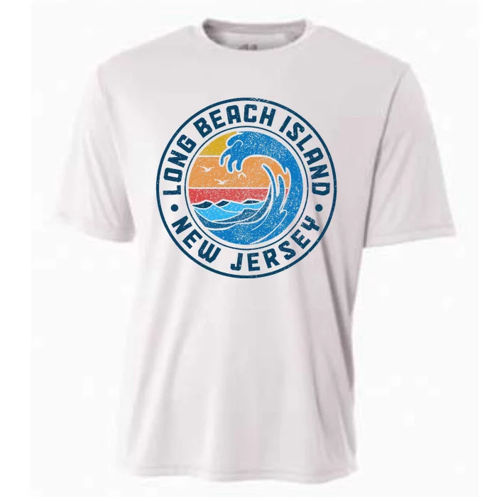 Long Beach Island New Jersey Lbi Vintage Cooling Performance Crew T-Shirt