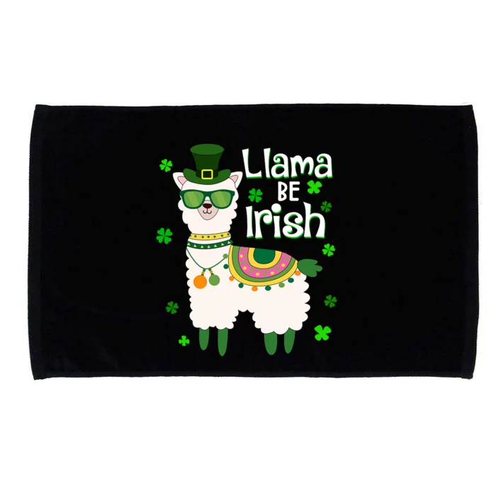 Llama Be Irish St Patrick's Day Funny Microfiber Hand Towel