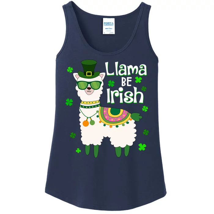 Llama Be Irish St Patrick's Day Funny Ladies Essential Tank