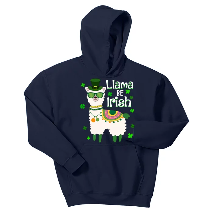 Llama Be Irish St Patrick's Day Funny Kids Hoodie