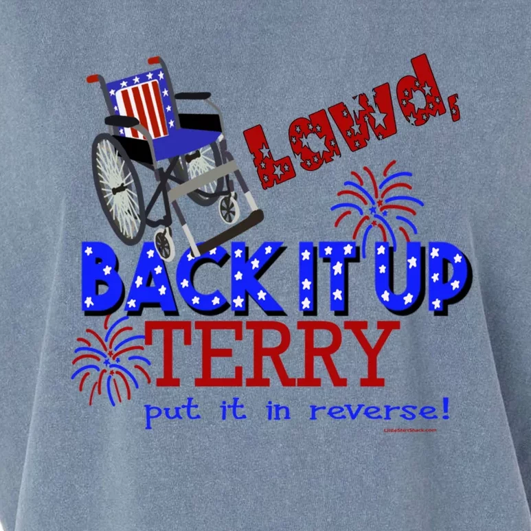 Lawd Back It Up Terry Put It In Reverse 4th July Birthday Gift Garment-Dyed Women's Muscle Tee