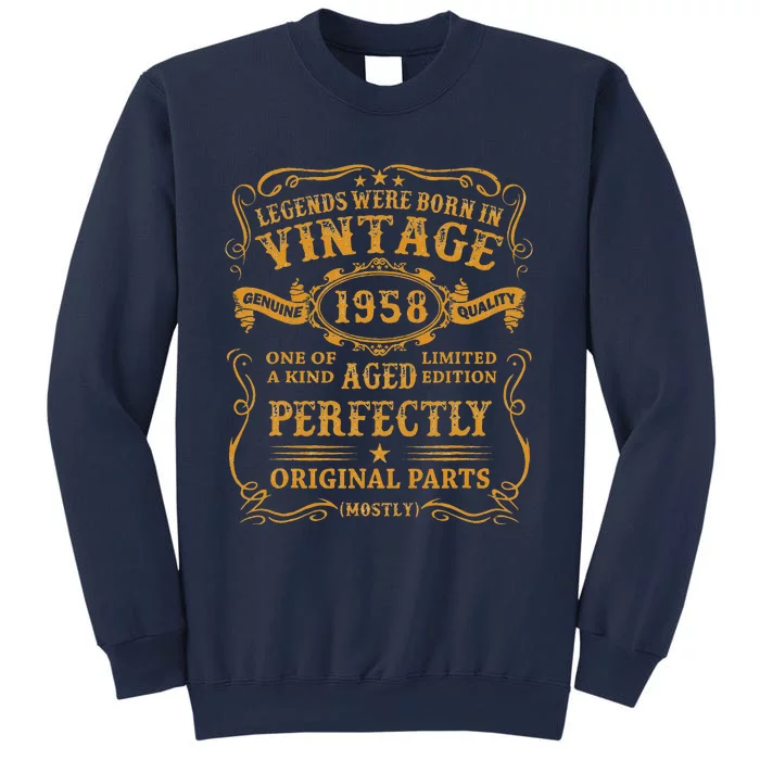 Legends Born In 1958 Vintage 65th Birthday 65 Years Old Gift Sweatshirt