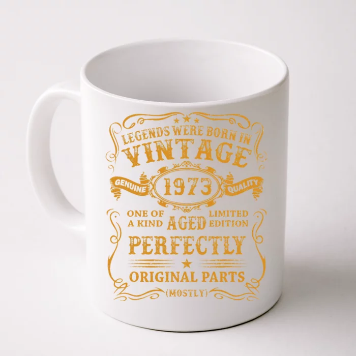 Legends Born In 1973 Vintage 50th Birthday 50 Years Old Gift Front & Back Coffee Mug