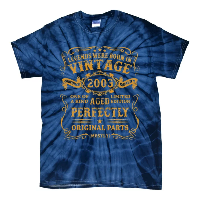 Legends Born In 2003 Vintage 20th Birthday 20 Years Old Gift Tie-Dye T-Shirt