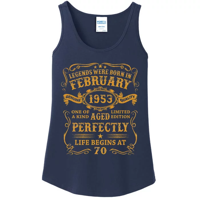 Legends Born In February 1953 70th Birthday Gift 70 Year Old Ladies Essential Tank