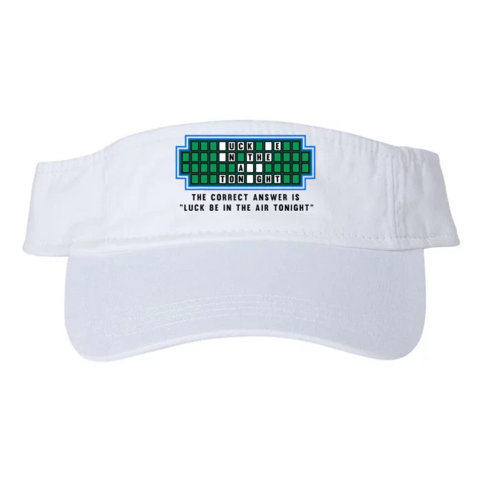 Luck Be In The Air Tonight Funny Offensive Saying Valucap Bio-Washed Visor