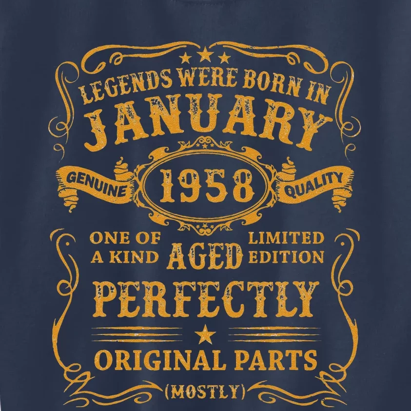 Legends Born In January 1958 65 Year Old 65th Birthday Gifts Kids Sweatshirt