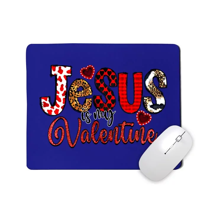 Leopard Buffalo Jesus Is My Valentine Cowhide Christian Great Gift Mousepad