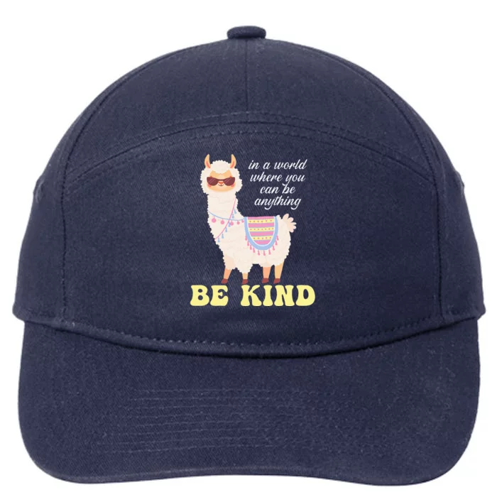 Llama Be Kind Unity Day Orange Anti Bullying Unity day 7-Panel Snapback Hat