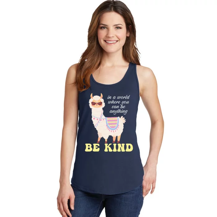 Llama Be Kind Unity Day Orange Anti Bullying Unity day Ladies Essential Tank