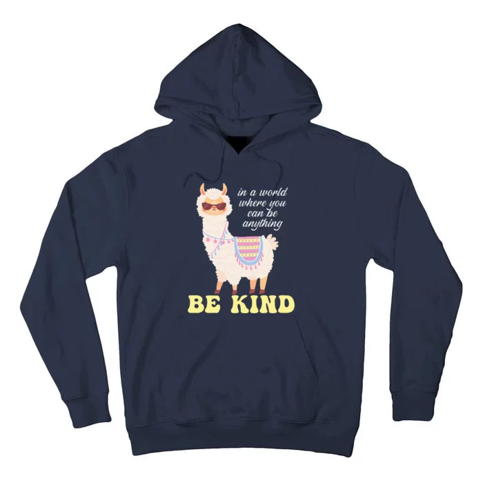 Llama Be Kind Unity Day Orange Anti Bullying Unity day Tall Hoodie