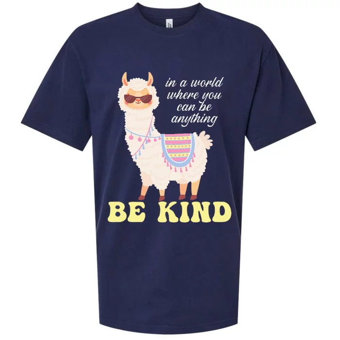 Llama Be Kind Unity Day Orange Anti Bullying Unity day Sueded Cloud Jersey T-Shirt