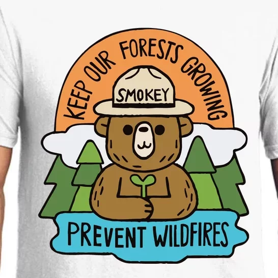 Littleofpins Bear Keep Our Forests Growing Prevent Wildfires Pajama Set