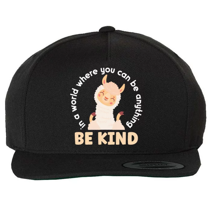 Llama Be Kind Unity Day Orange Anti Bullying Unity day Wool Snapback Cap