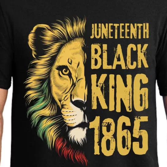 Lion Black King 1865 Junenth African American Gift Pajama Set