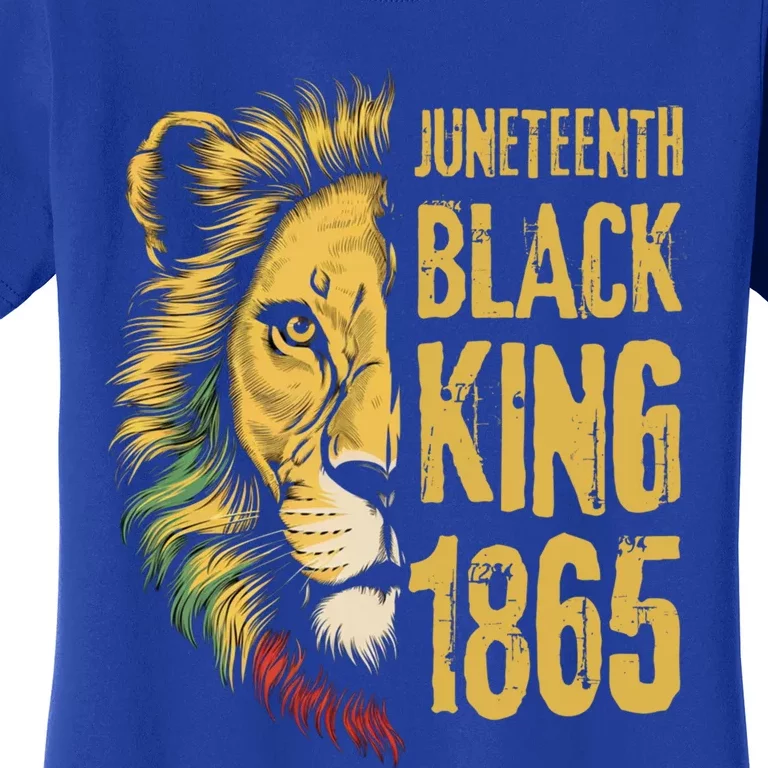 Lion Black King 1865 Junenth African American Gift Women's T-Shirt