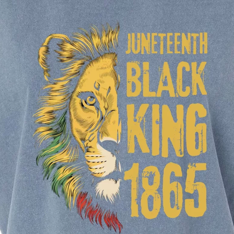 Lion Black King 1865 Junenth African American Gift Garment-Dyed Women's Muscle Tee