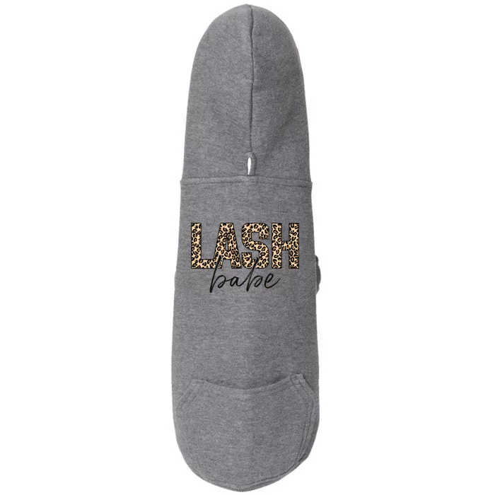 Lash Babe Lash Tech Lash Artist Leopard Lash Gift Doggie 3-End Fleece Hoodie