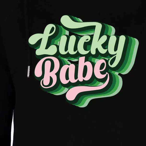 Lucky Babe Womens Funnel Neck Pullover Hood